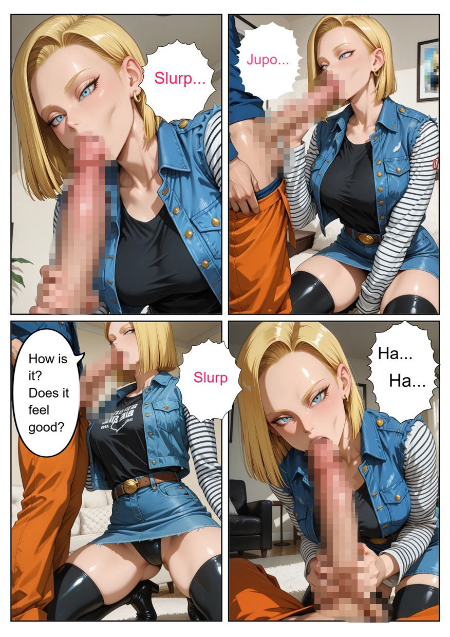 ［English］Android 18 is seduced by a Saiyan during a brief time alone with him while drinking. While Krillin is asleep， she continues to have sex with the Saiyan until morning… サンプル画像10
