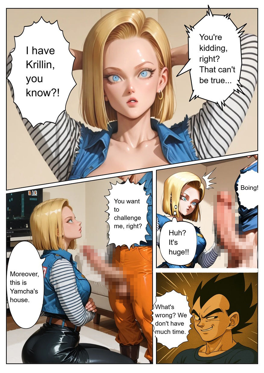 ［English］Android 18 is seduced by a Saiyan during a brief time alone with him while drinking. While Krillin is asleep， she continues to have sex with the Saiyan until morning… サンプル画像7