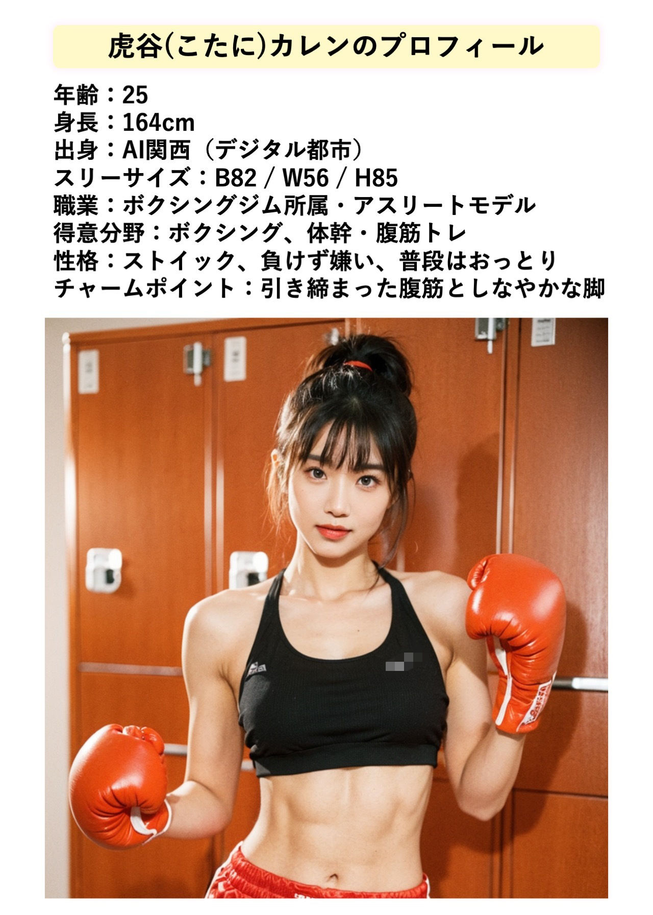 AIモデル  虎谷カレン  拳闘姫伝 サンプル画像2