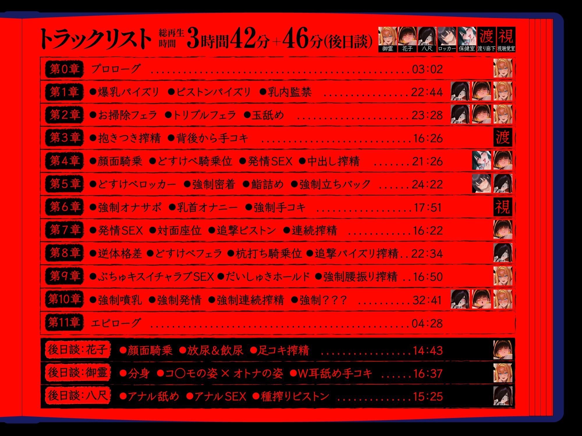 【4時間越え】【逆レ】学校の怪淫七不思議〜どすけべ怪異蔓延る夜の学校、貴方は干からびるまで搾精される（はーと）〜 サンプル画像8