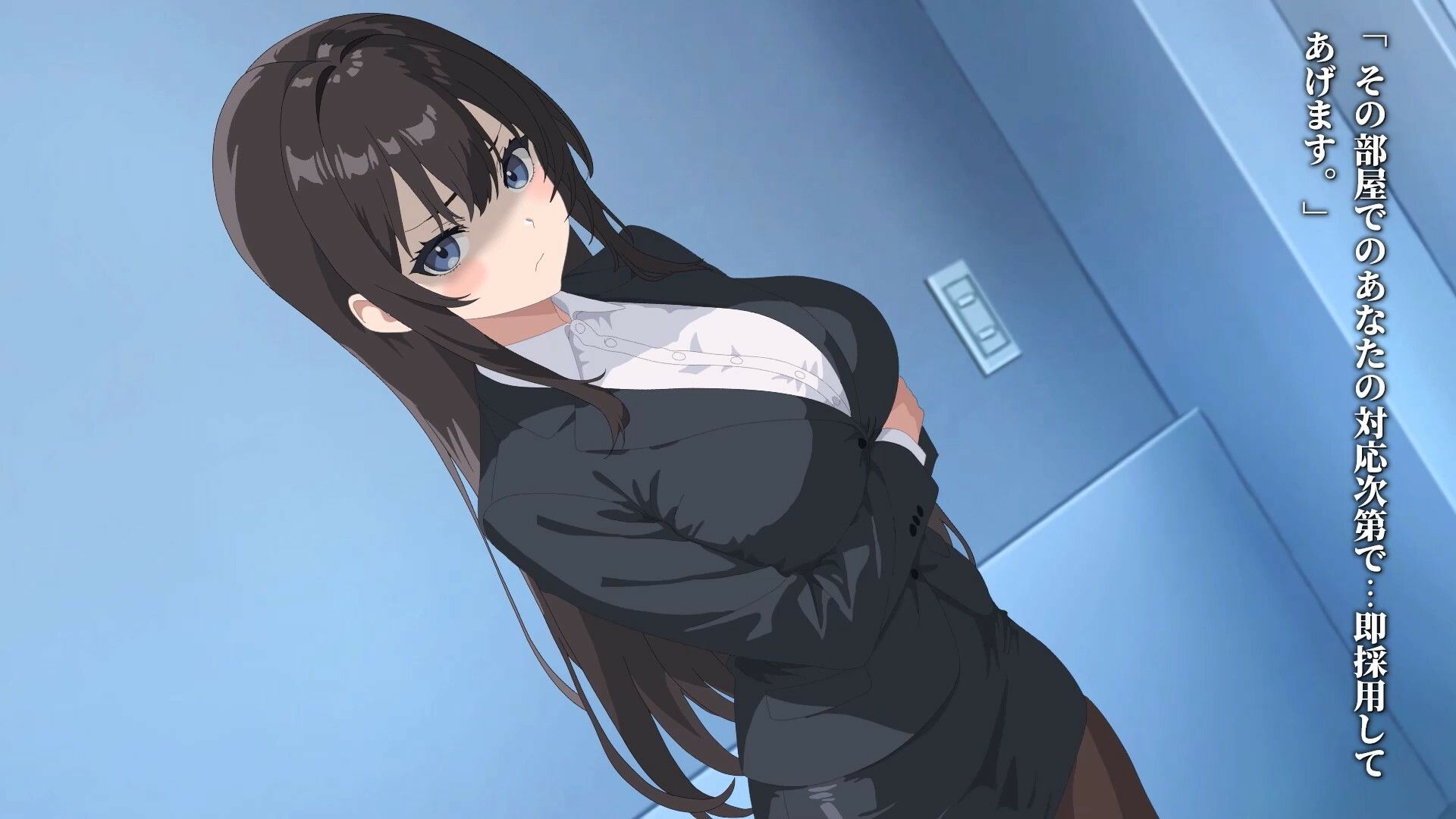 【Live2Dアニメ】内定欲しさにカラダを売る新卒女子〜面接官から密室で迫られる‘最終確認’！！〜 サンプル画像1