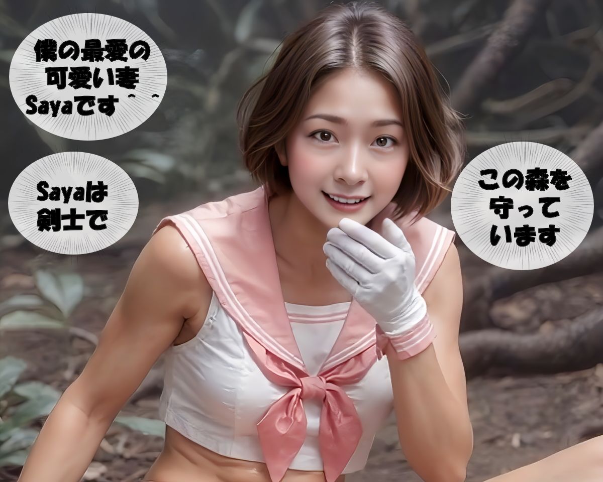 【リアル動画34分】人妻Sayaの変態日記/セーラー剣士/出産生贄寄生編 サンプル画像1