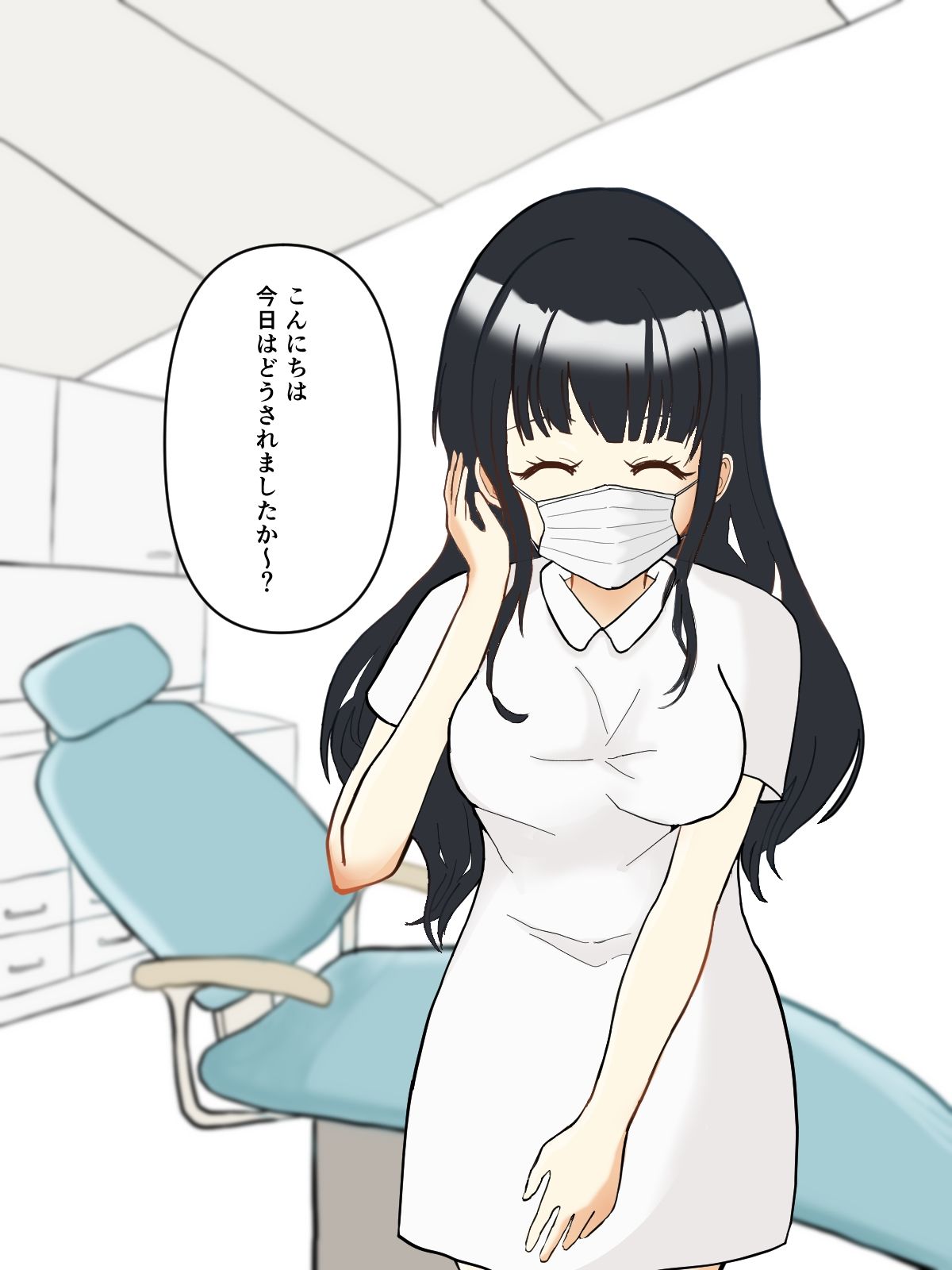 【歯科フェチ】歯科衛生士の背徳オペ〜重装備のまま、診察台で……〜 サンプル画像1