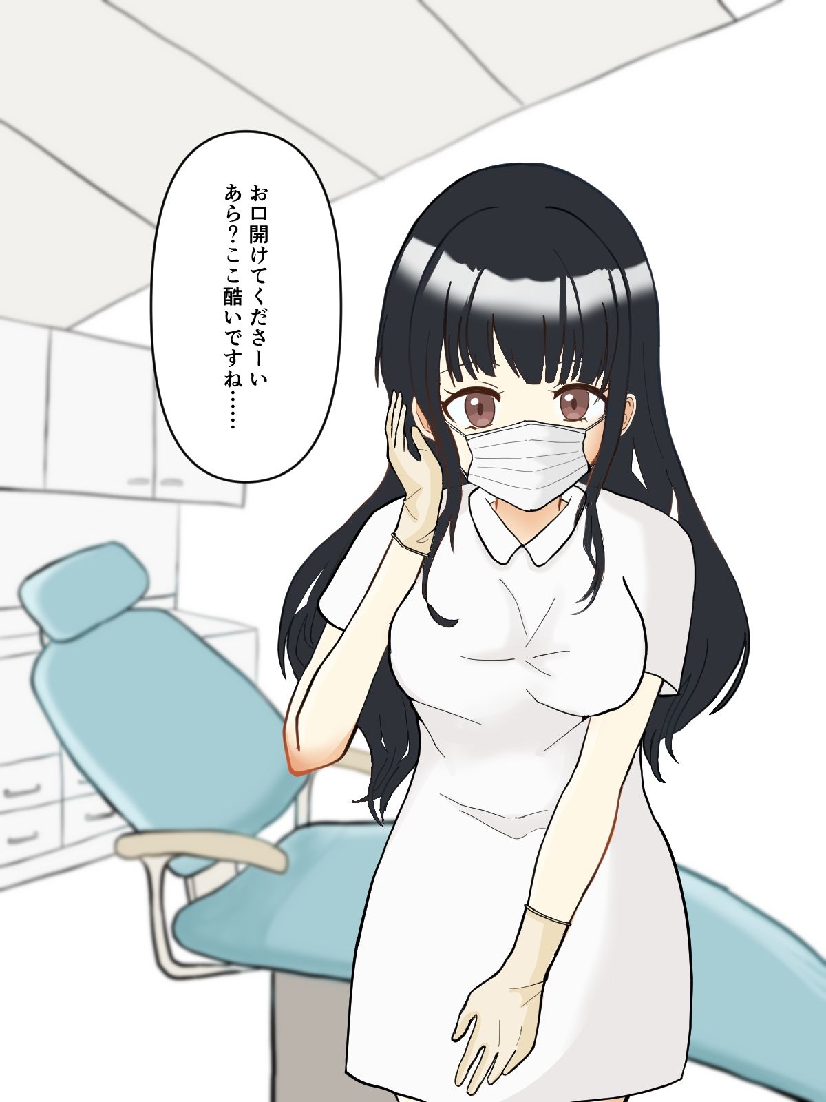 【歯科フェチ】歯科衛生士の背徳オペ〜重装備のまま、診察台で……〜 サンプル画像2