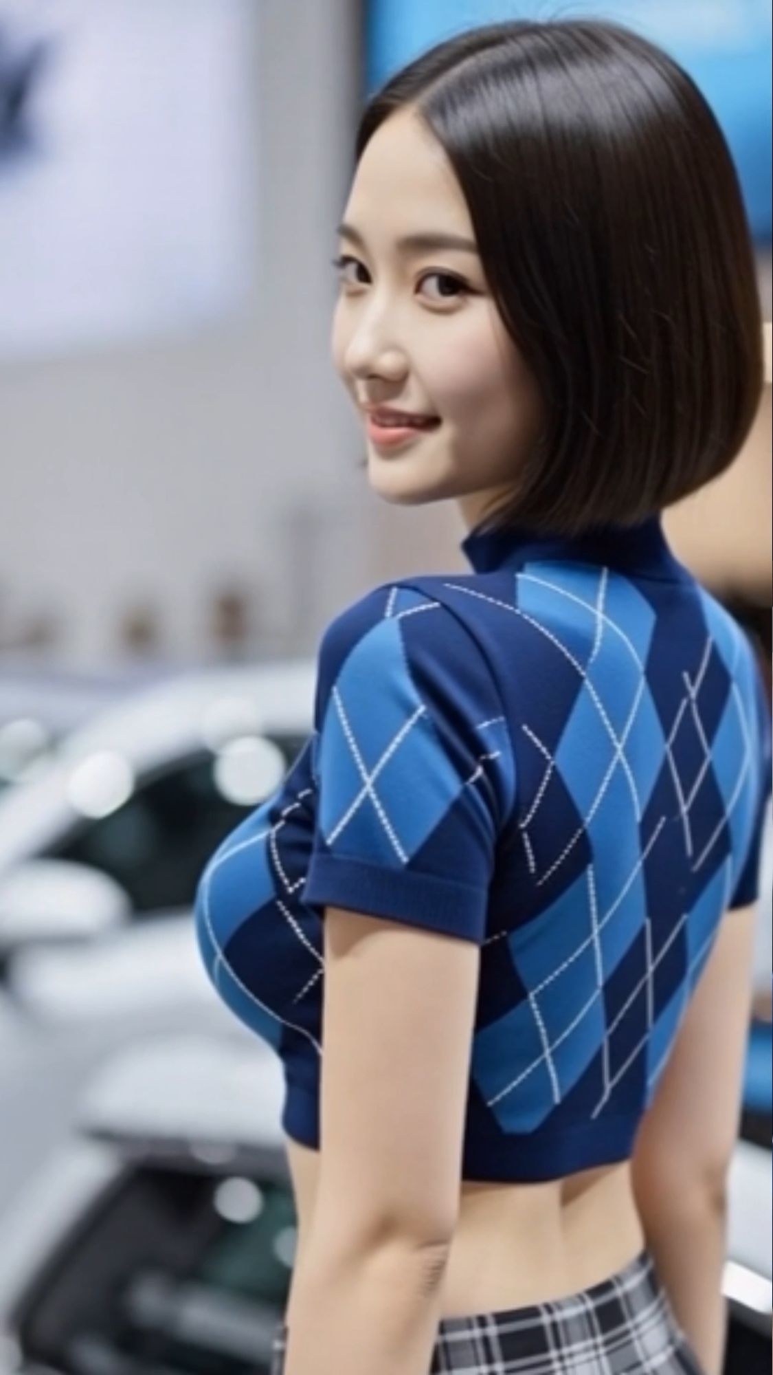 【脚・胸】バーチャルRQ:パンストを包む肉感的な「あんよ」の至近距離観察 サンプル画像1