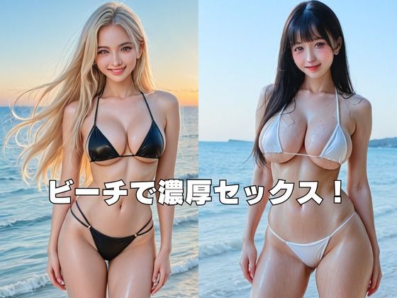【超リアルAI AV】ビキニがはだけるビーチSEX！最先端技術で完全フル動画生成！ サンプル画像1