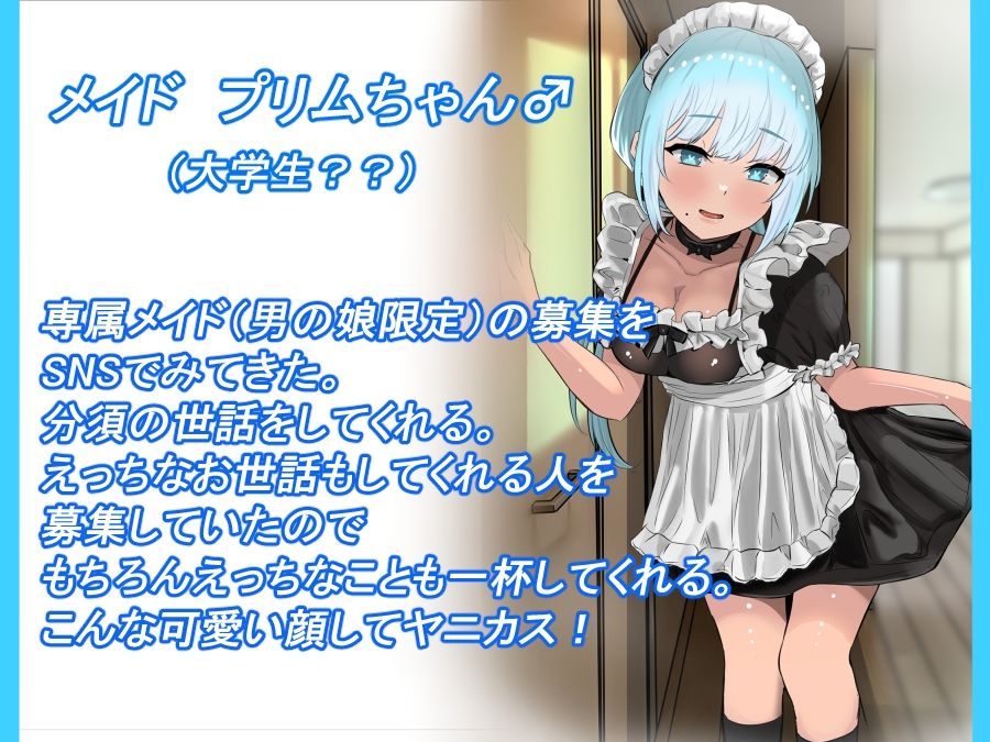 おで専用の男の娘メイドを雇ってハメまくったった ー男の娘ハーレム計画 その3ー  前編 サンプル画像1
