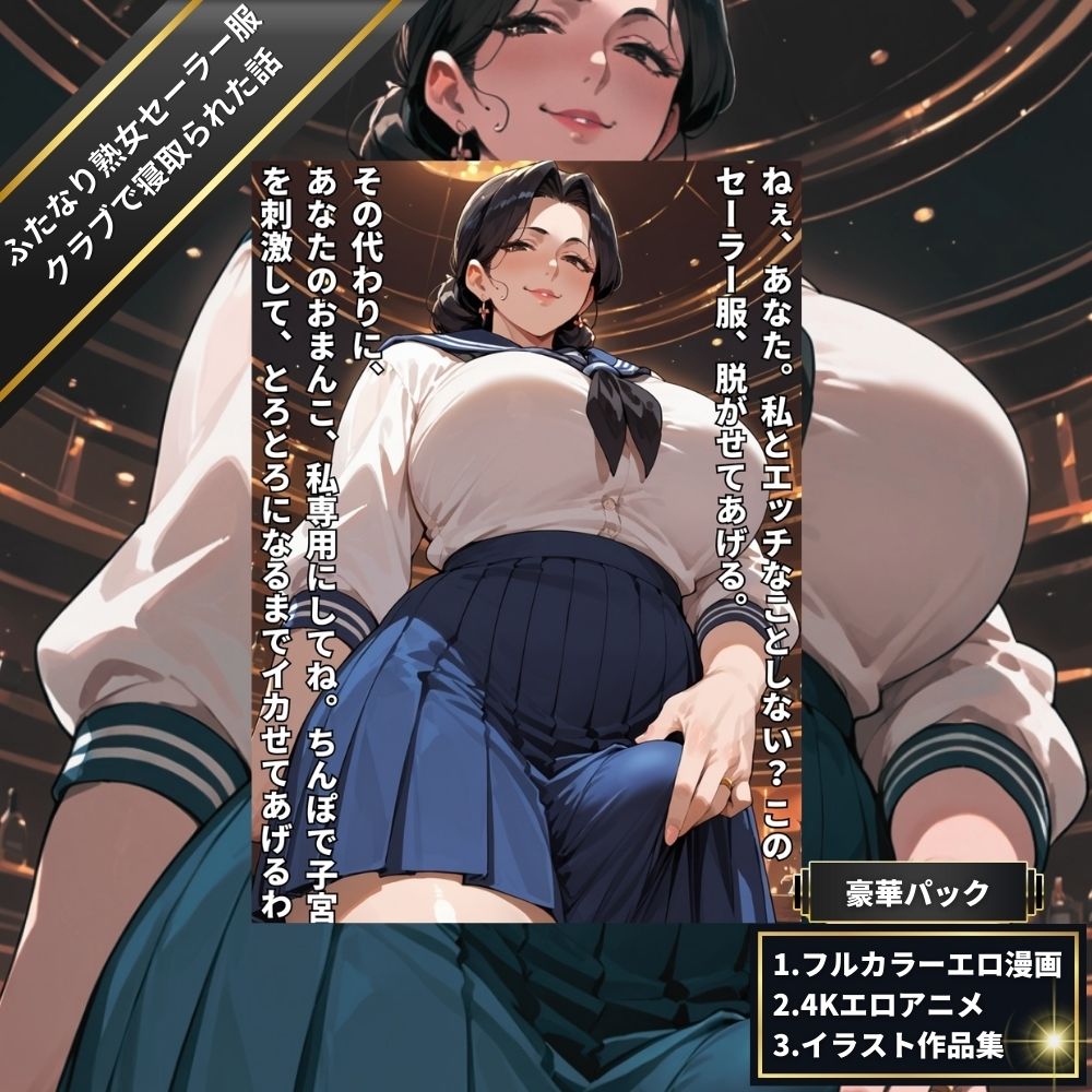 ふたなり熟女セーラー服クラブで寝取られた話〜女性視点〜【4Kエロアニメ＋フルカラーエロ漫画＋イラスト作品集・詰め込み豪華パック】 サンプル画像6