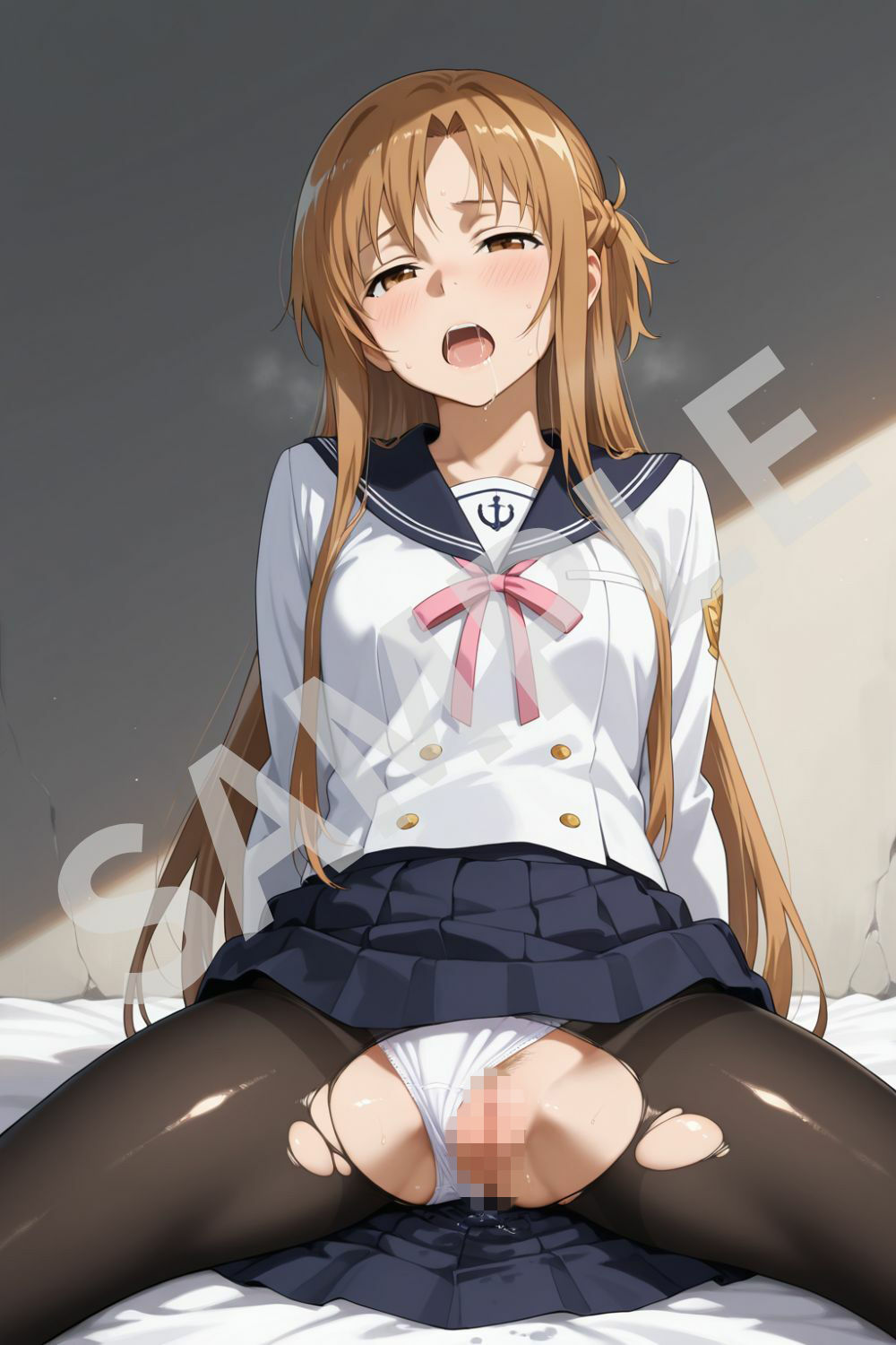 アスナ/SAO コスプレセックスCG集 セーラー服編 サンプル画像1