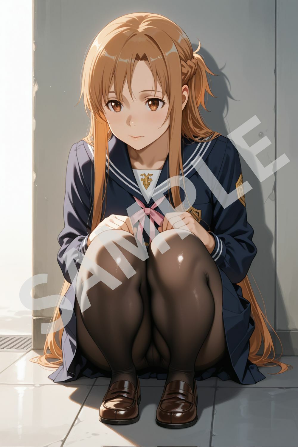 アスナ/SAO コスプレセックスCG集 セーラー服編 サンプル画像2