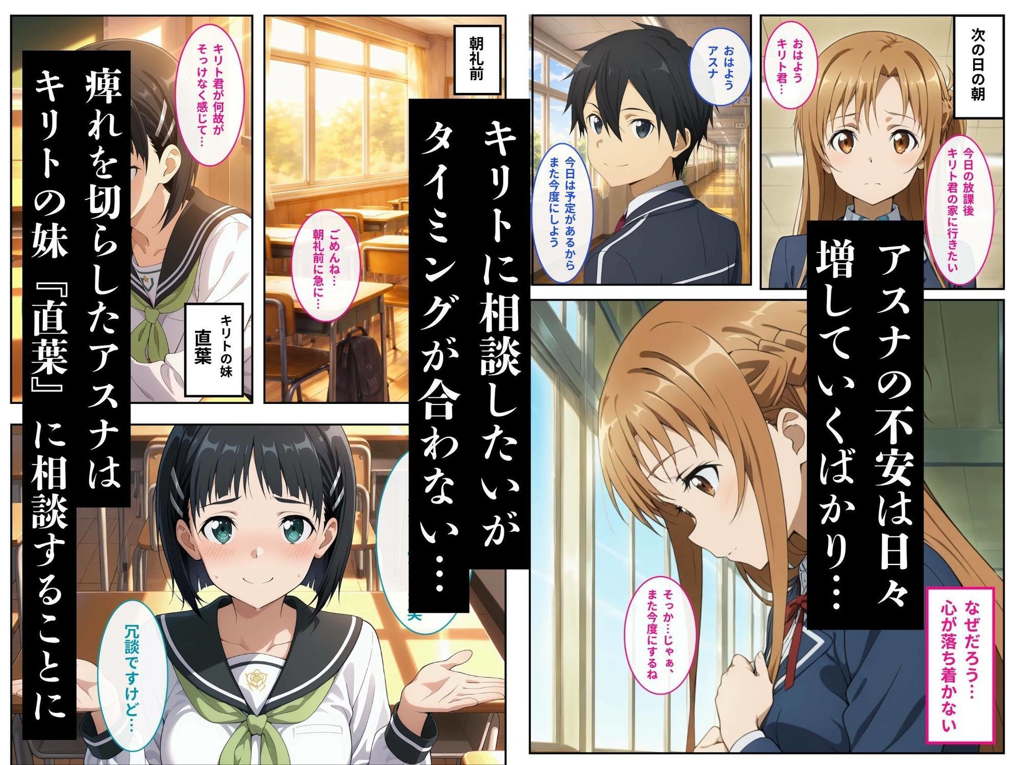 アスナが彼氏を裏切り担任教師に寝取られる サンプル画像2