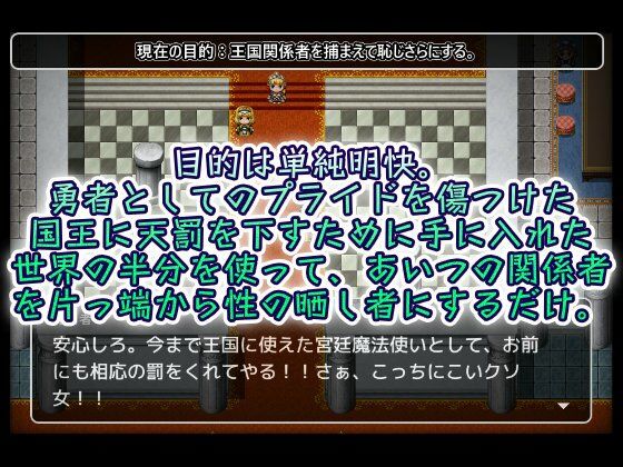 世界の半分を手に入れて復讐のために王国の女達の股を開いて晒し者にした元勇者 サンプル画像1