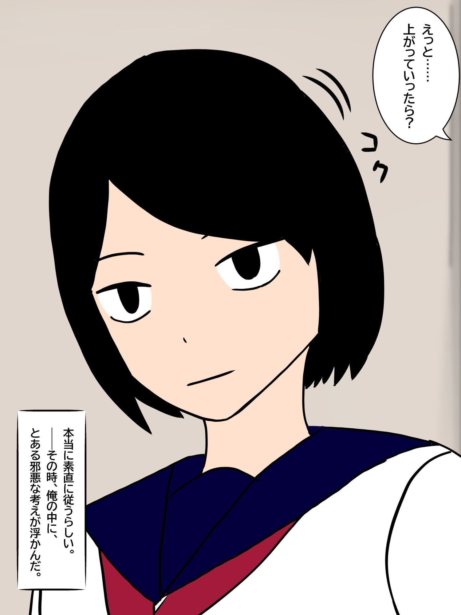 俺の家に宗教勧誘に来た同級生の無口な女子と無責任中出しセックスする。 サンプル画像3