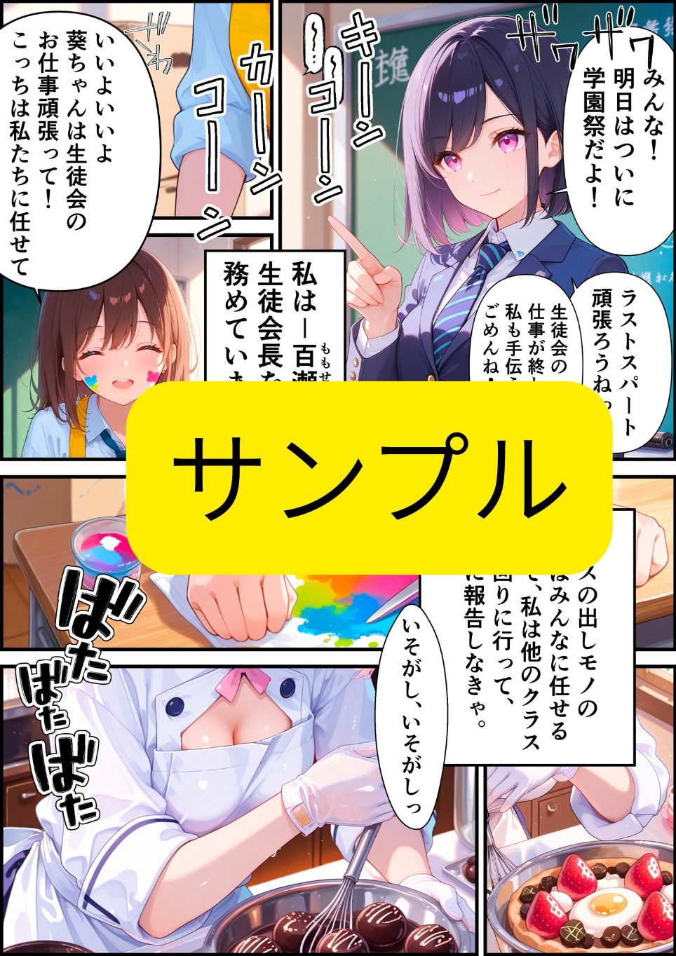 僕の生徒会長は隠れ巨乳です サンプル画像1