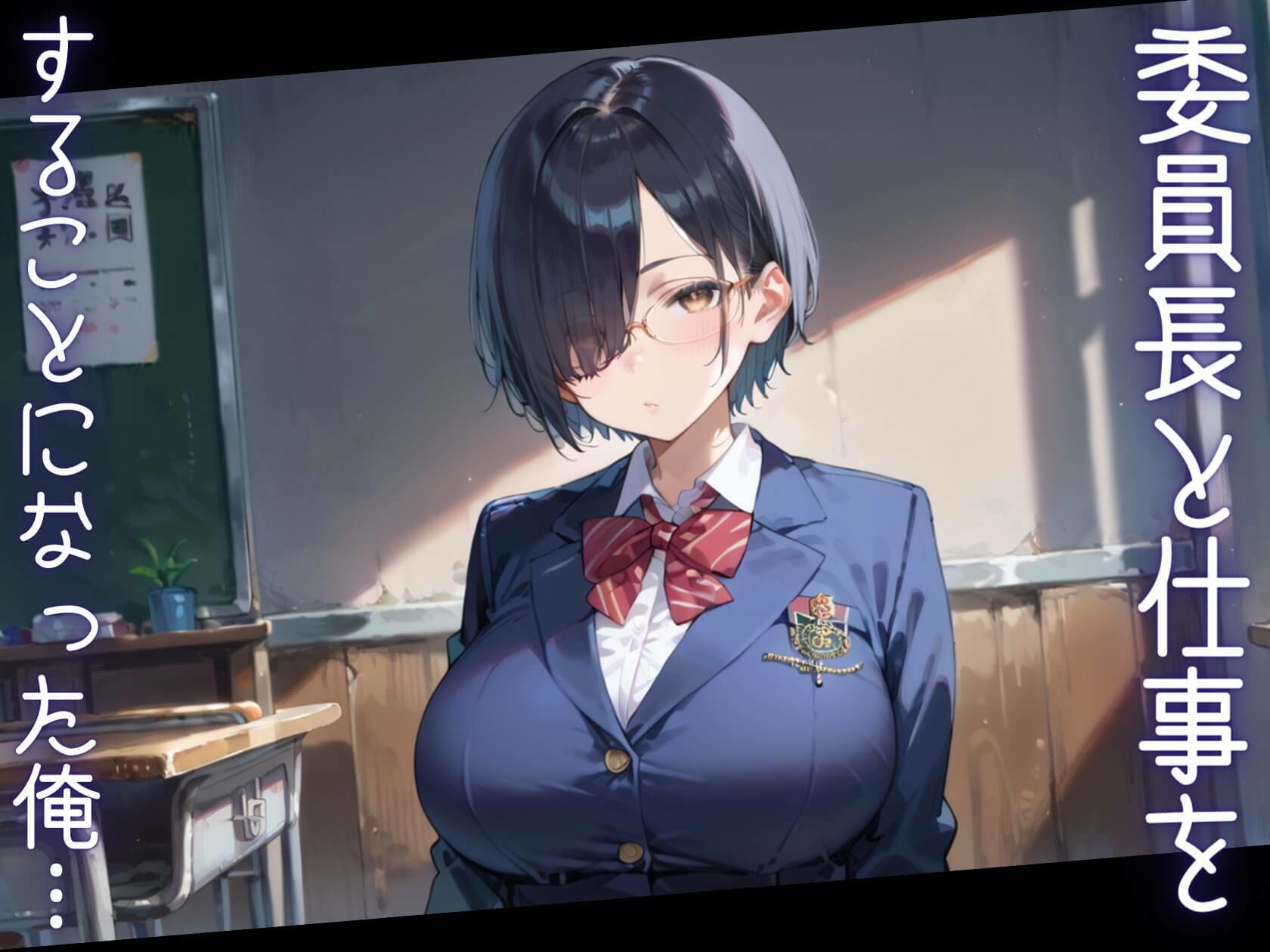 地味委員長は実はエッチでした！ サンプル画像1