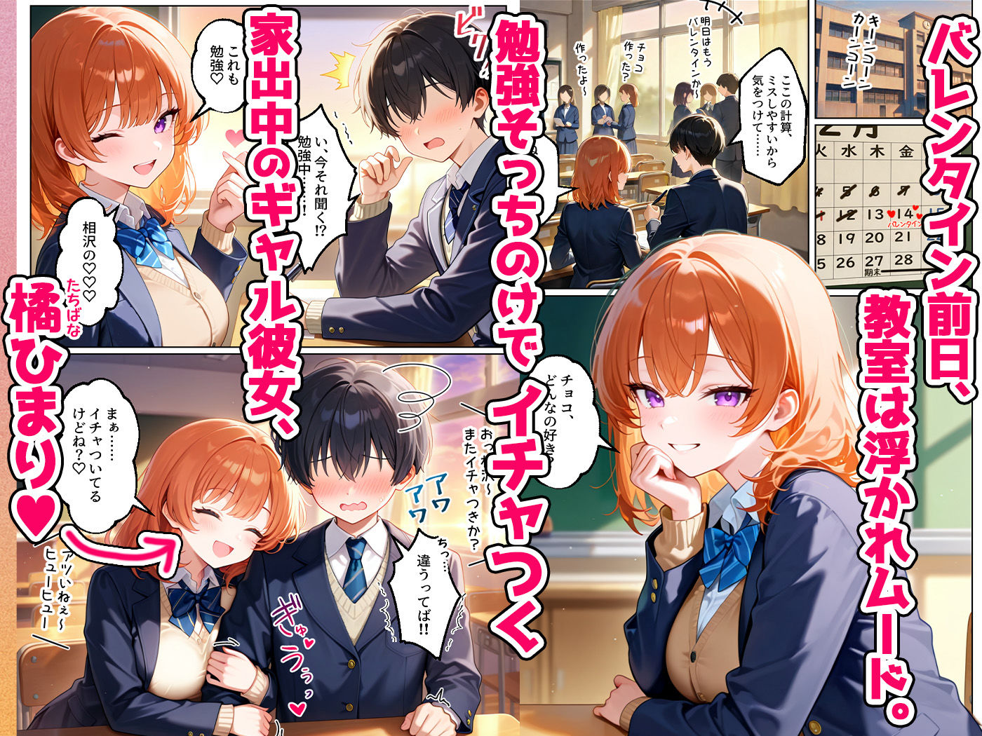 家出してきたクラスの人気ギャルが彼女になったらバレンタインに何度も中出しHさせてくれた話 サンプル画像1