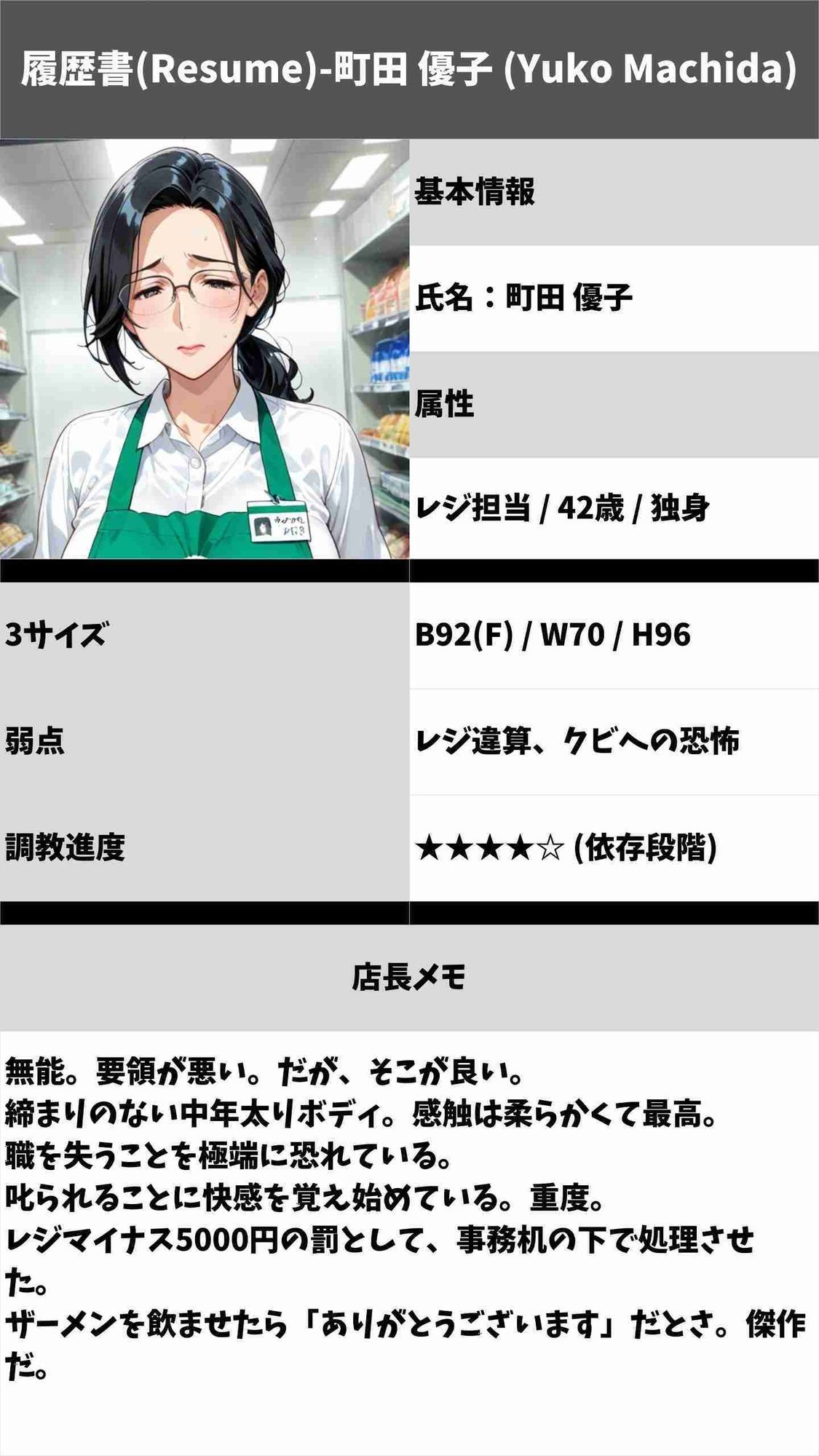 店長田所の「裏」人事考課ファイル サンプル画像5