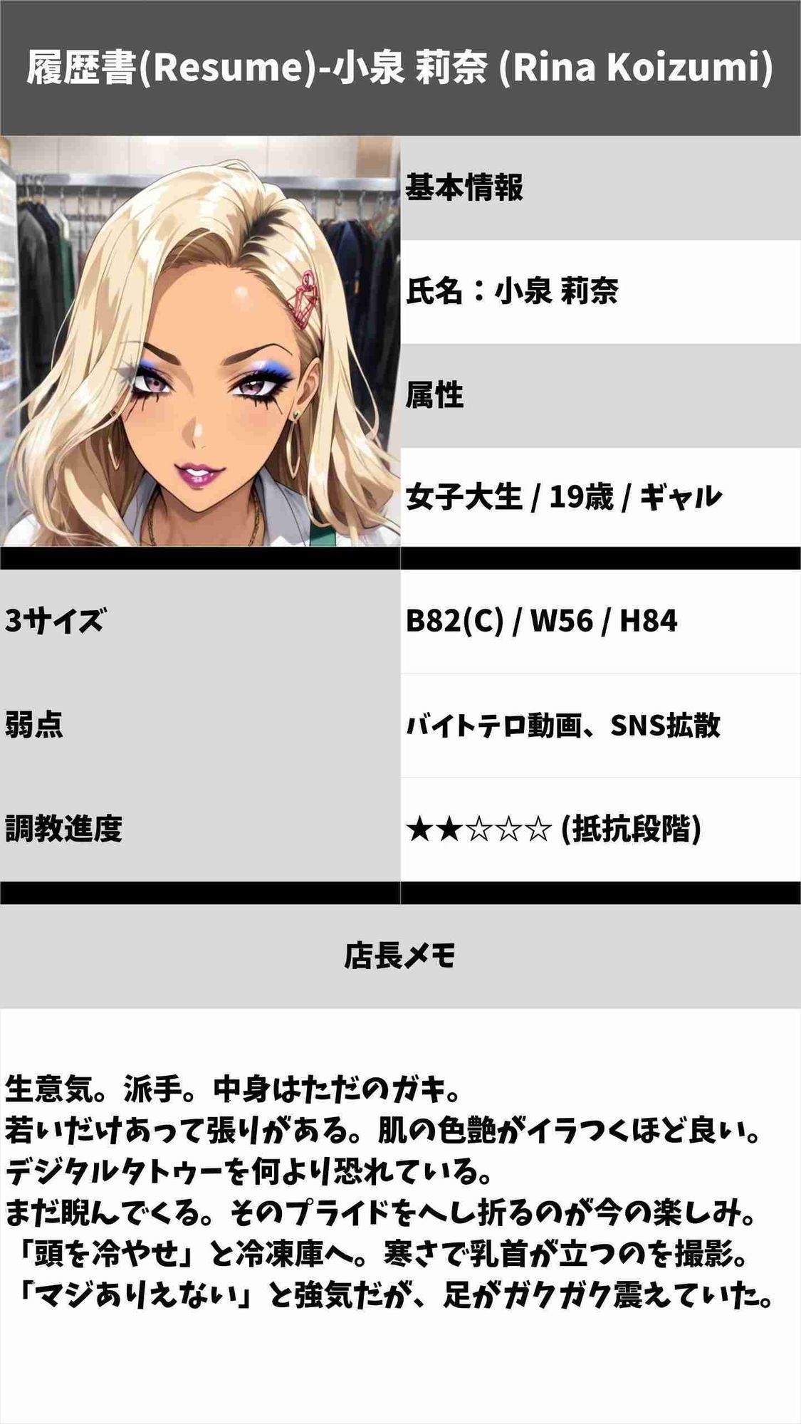 店長田所の「裏」人事考課ファイル サンプル画像8