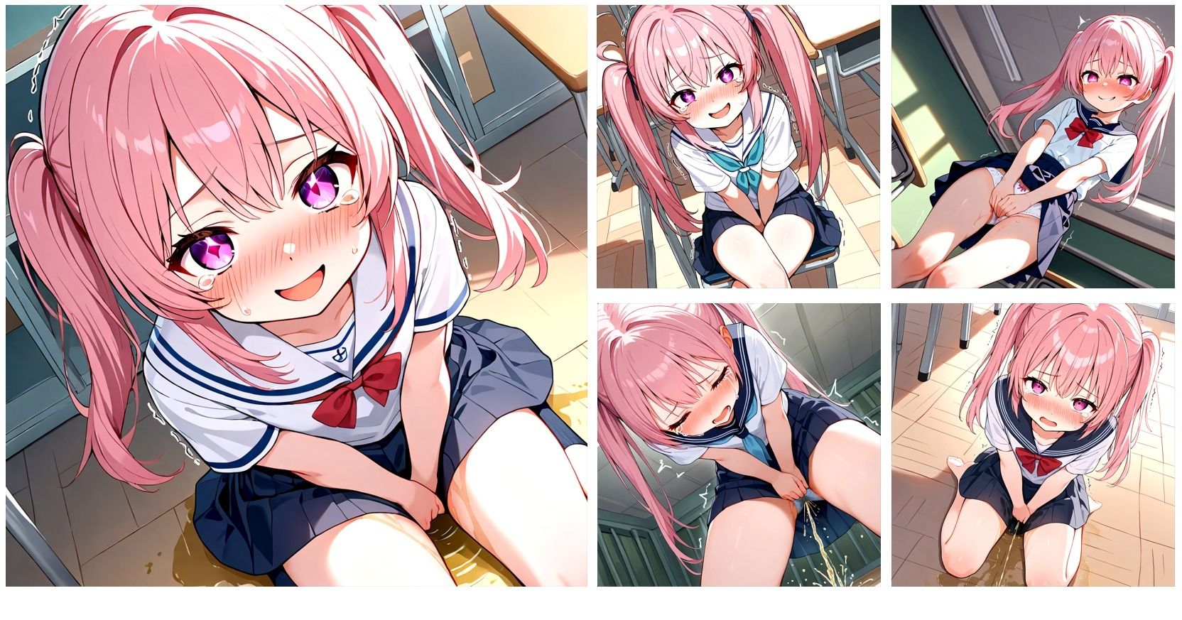 教室でおしっこ漏らして絶望してたけどなんだか逆にクセになっちゃったCG集 サンプル画像5