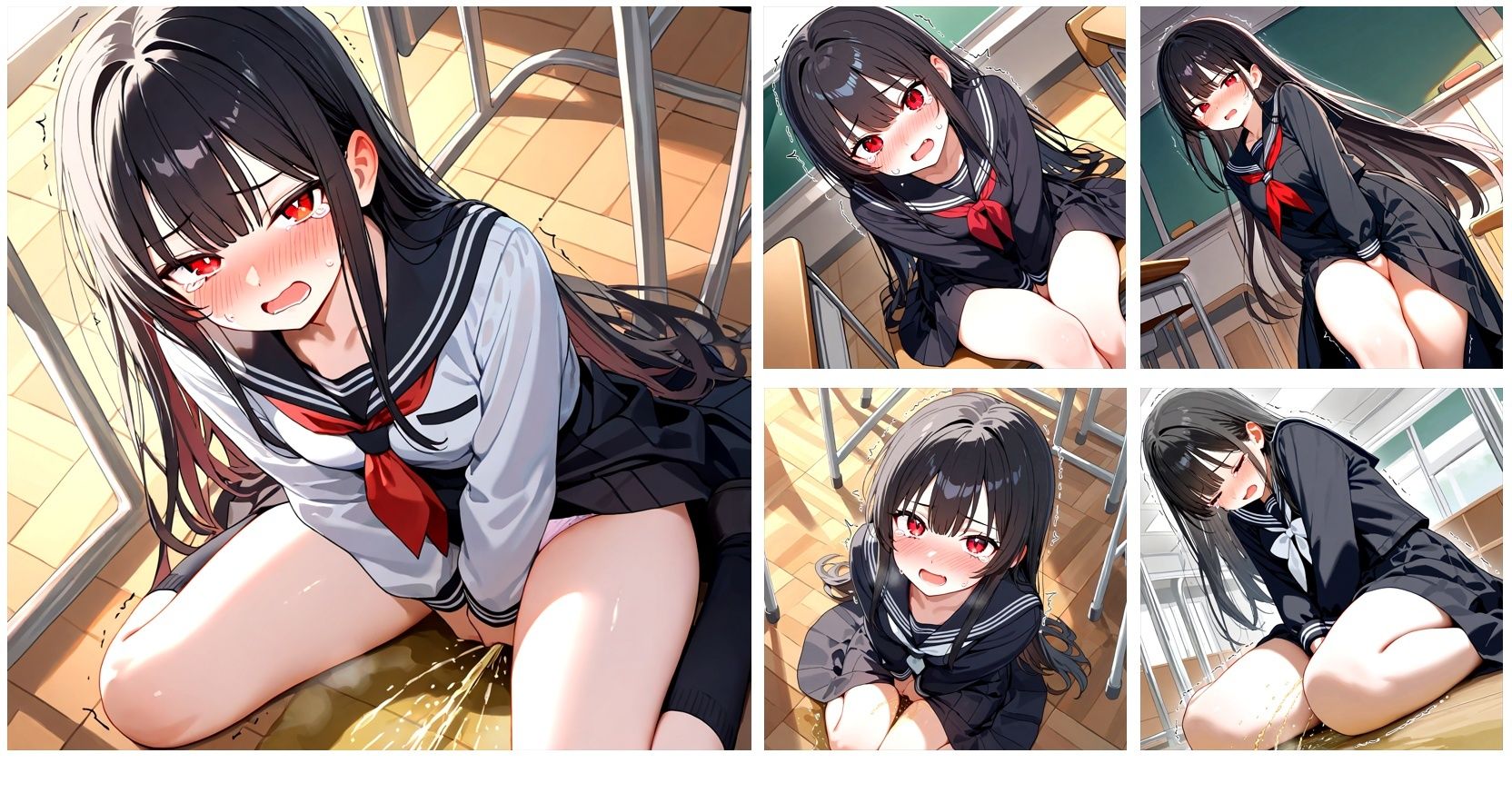 教室でおしっこ漏らして絶望してたけどなんだか逆にクセになっちゃったCG集 サンプル画像7