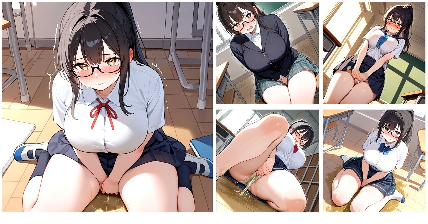 教室でおしっこ漏らして絶望してたけどなんだか逆にクセになっちゃったCG集 サンプル画像9