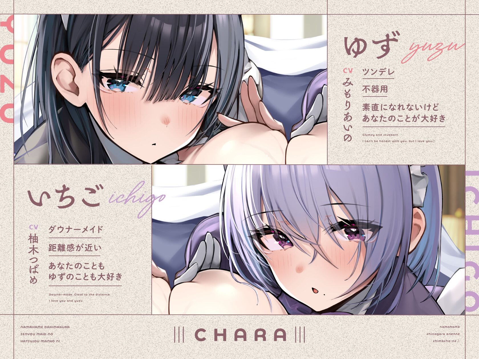 生ハメ抱き枕専用メイドの発情マ〇コ×2に生ハメしながらお寝んねしましょーね♪ サンプル画像1