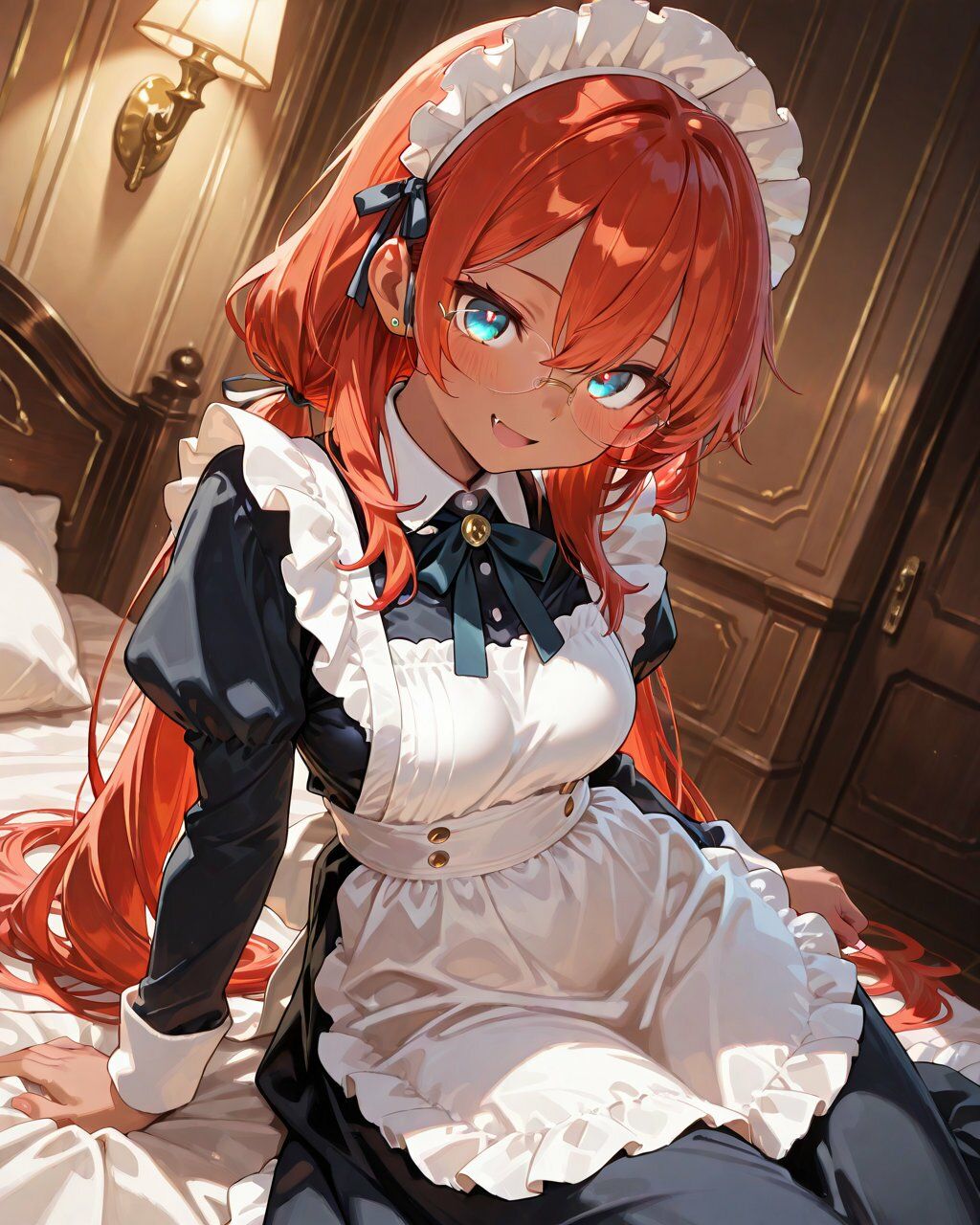 眼鏡メイドの性事情1 〜褐色元気娘スカーレットとメイド服でえっち〜 サンプル画像1