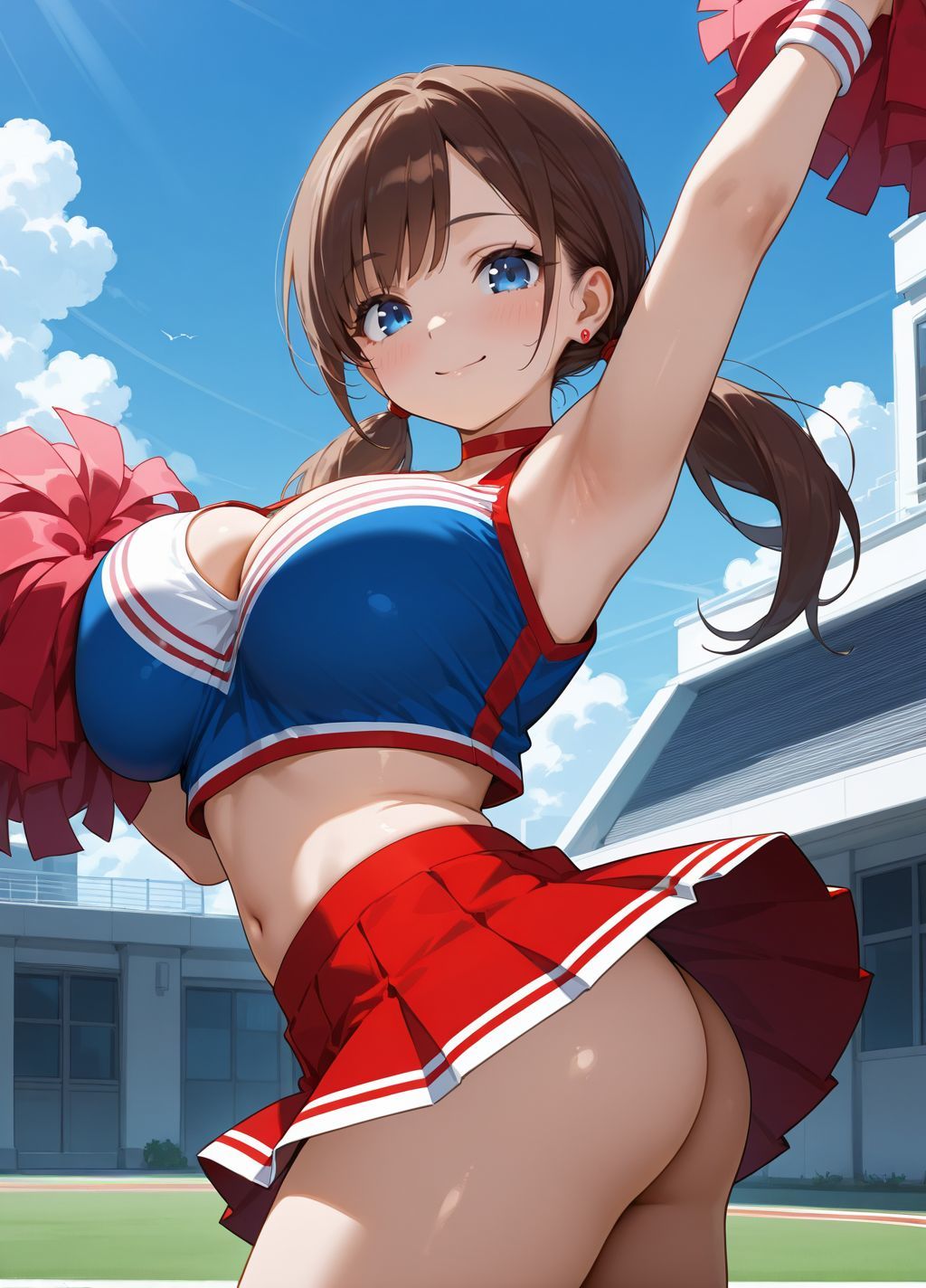 社会人チアガールの応援、距離が近すぎ。 サンプル画像1