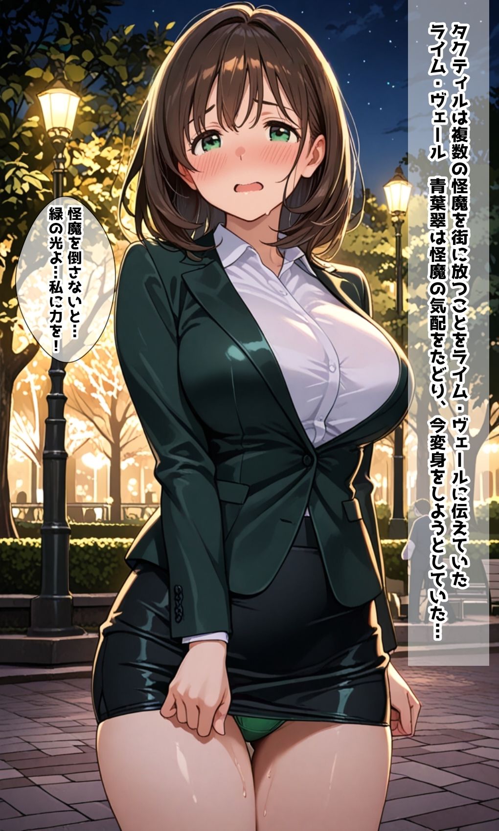 緑の戦士 ライム・ヴェール 〜変身絶◯に堕ちるヒロイン〜 サンプル画像1