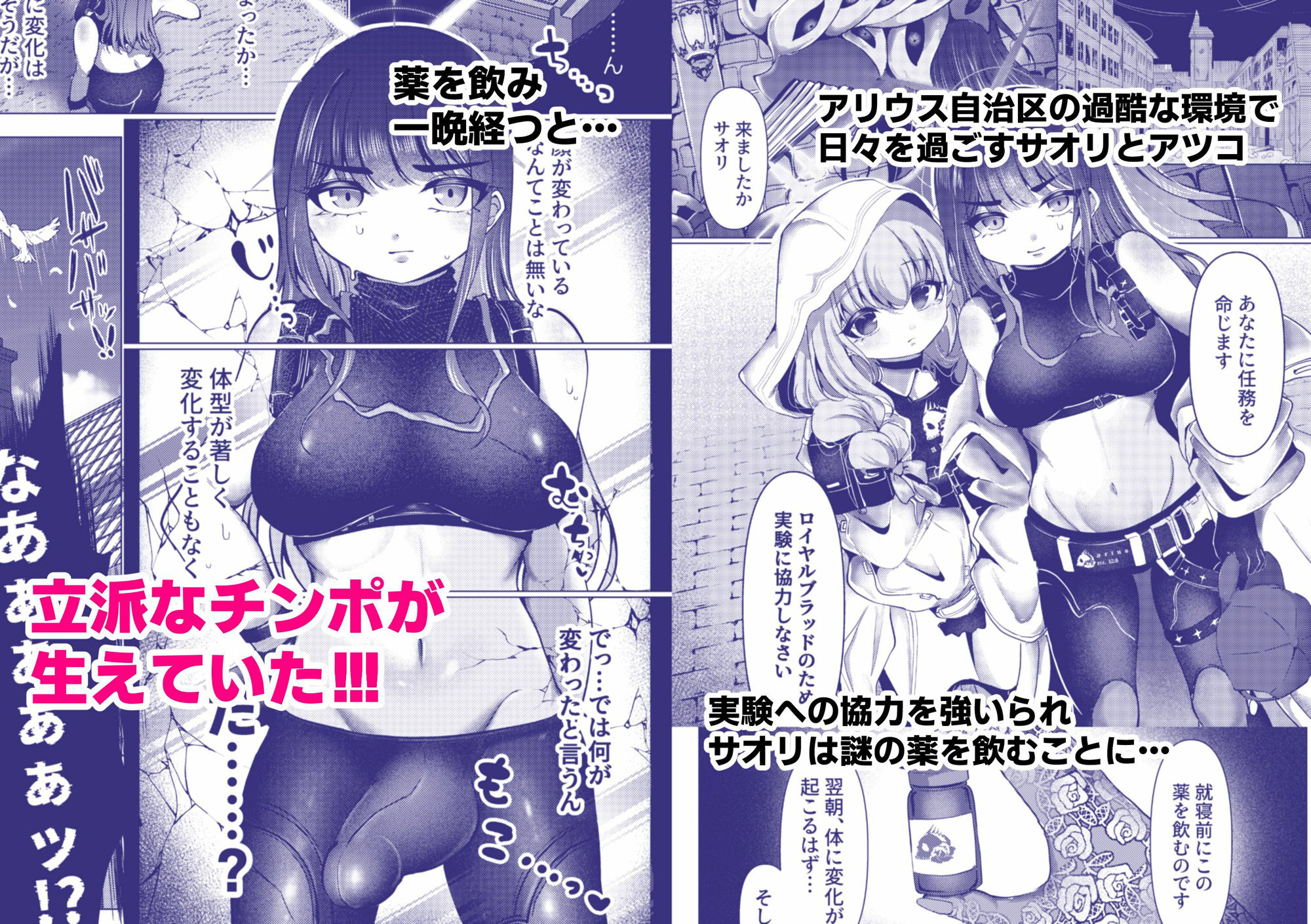 虚な媚熱に溺れゆく 〜ふたなりサオリと発情プリンセス〜 サンプル画像1