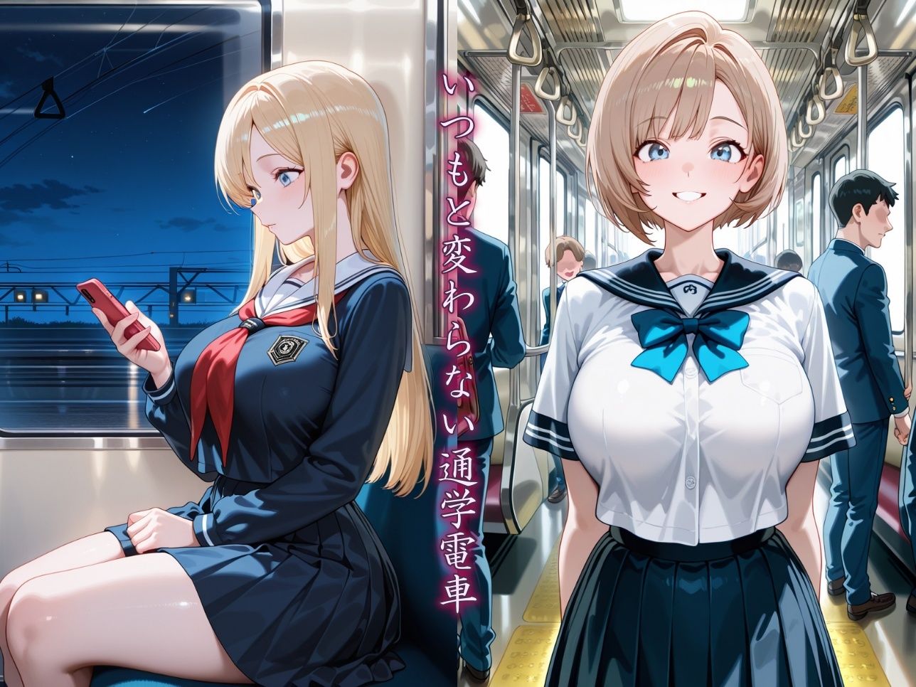 通学電車緊縛レ〇プ〜性奴●へと堕ちていく女子校生たちの性活記録〜【500枚】 サンプル画像1