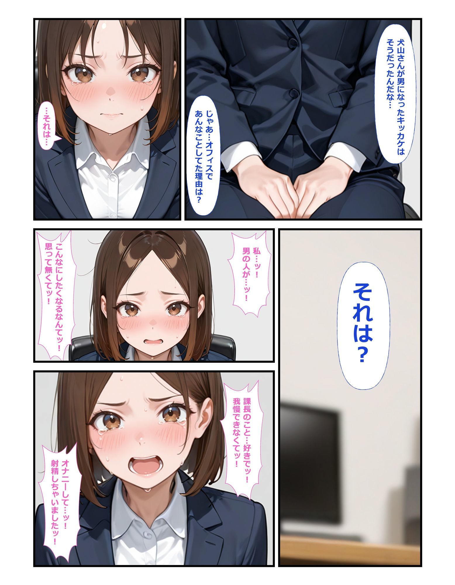 部下の犬山さん♀が職場でオナニー♂してた サンプル画像5