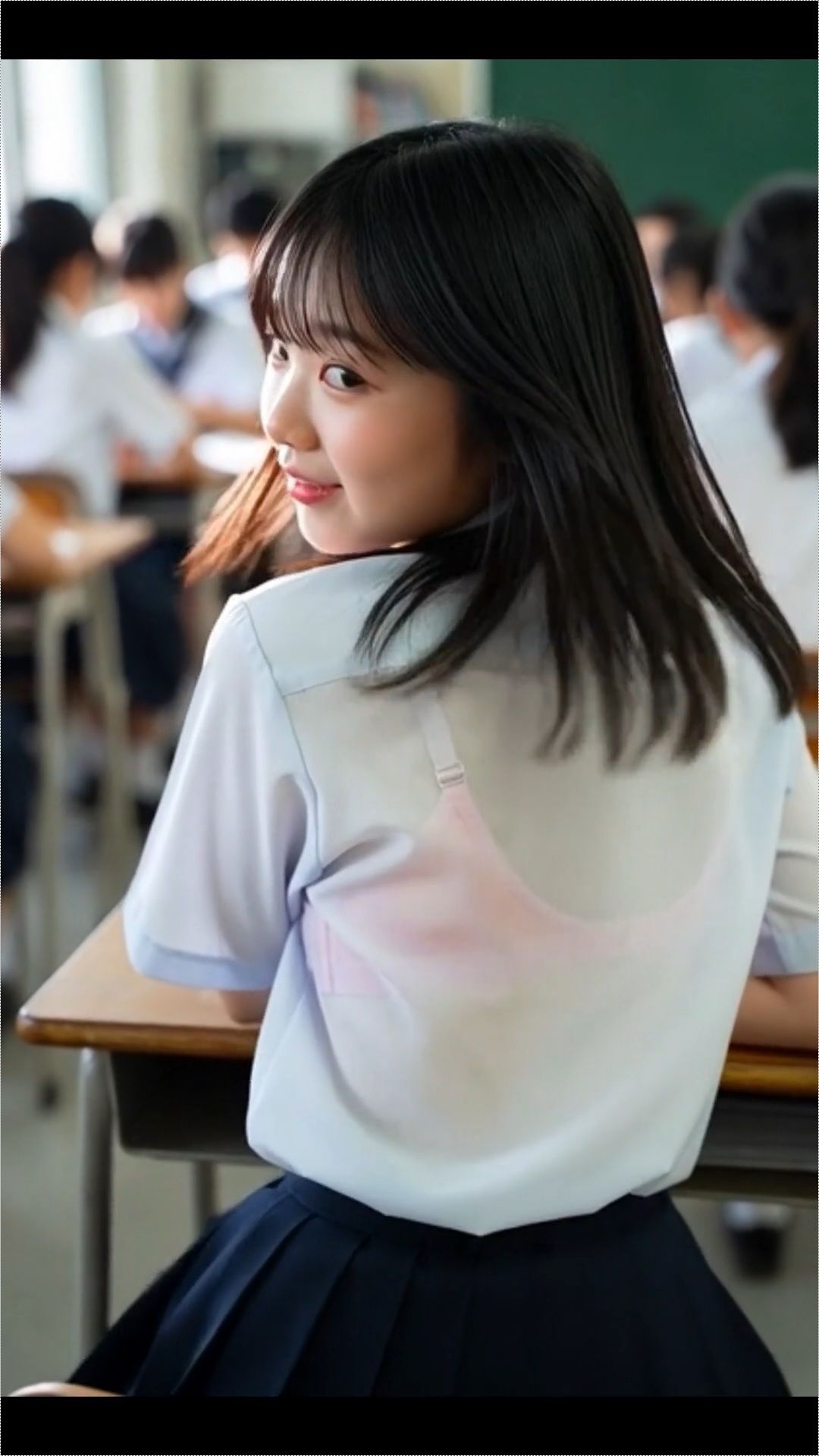 JK ローアングルカメラ 盗撮 パンチラ 逆さ撮り 階段 ブラチラ 女子学生 制服 かわいい サンプル画像8