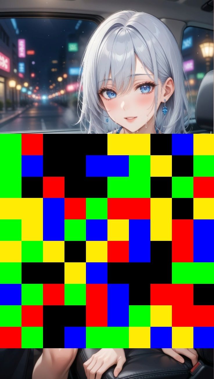 【 シームレス動画・着エロに特化！】もざ消し！ パート2 〜モザイク風ブロックをなぞって消す爽快パズルゲーム〜 サンプル画像4