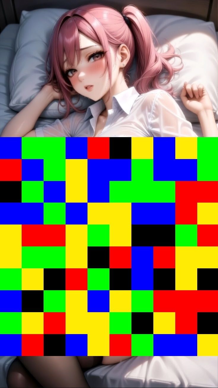 【 シームレス動画・着エロに特化！】もざ消し！ パート2 〜モザイク風ブロックをなぞって消す爽快パズルゲーム〜 サンプル画像6