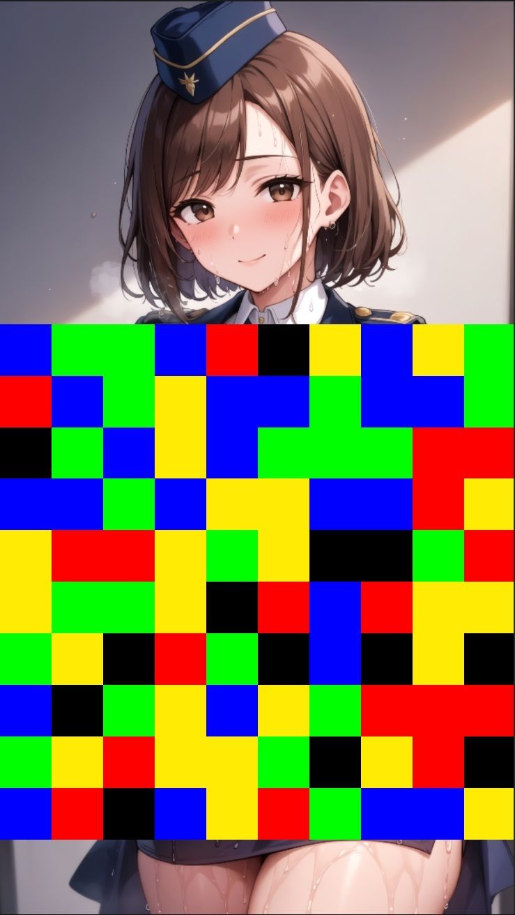 【 シームレス動画・着エロに特化！】もざ消し！ パート2 〜モザイク風ブロックをなぞって消す爽快パズルゲーム〜 サンプル画像8