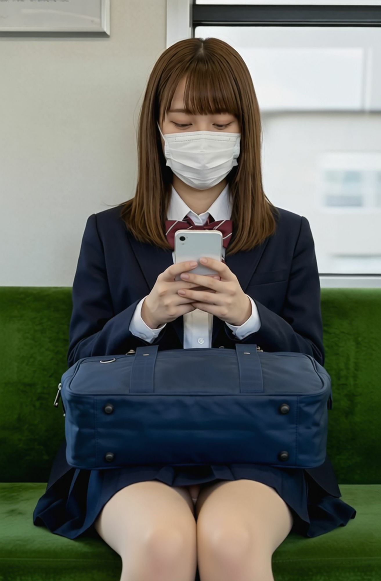 【AI動画】GGC vol.37 電車編14【制服パンチラ】 サンプル画像3