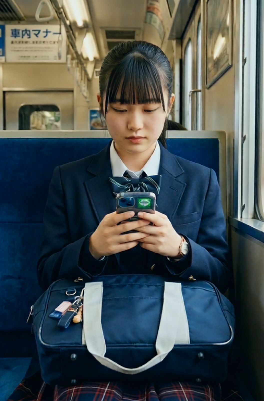 【AI動画】GGC vol.37 電車編14【制服パンチラ】 サンプル画像5