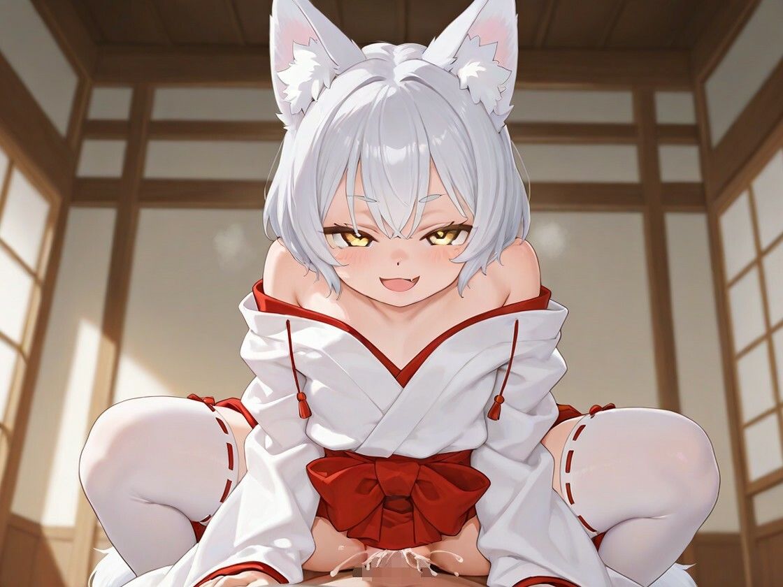 【KU100】アゲマン銀髪のじゃ〇リ妖狐がキツキツまんこで逆レしてきます〜俺が社長になるまでのサクセスストーリー〜【けもみみ/ファンタジー】 サンプル画像4