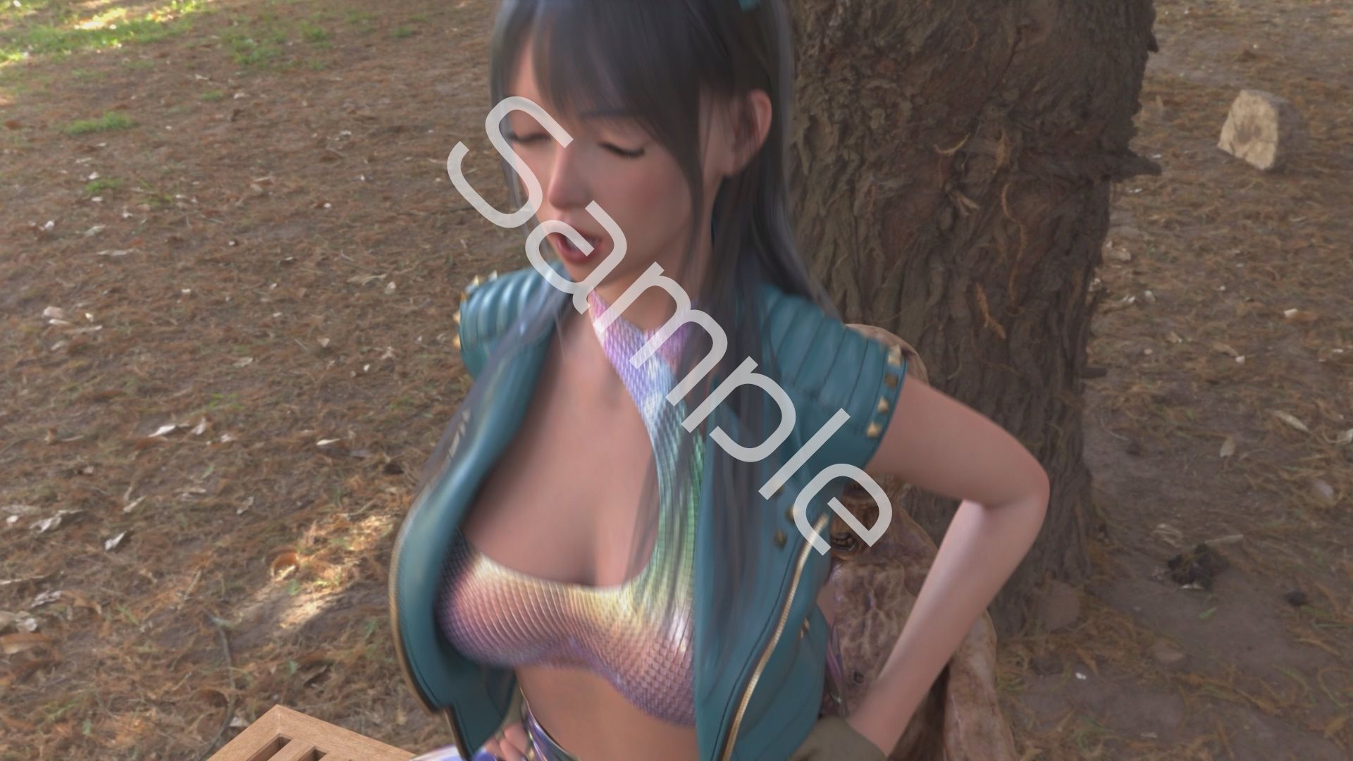 【△100】沙耶が主人公のMMORPG『編隊コレクション:Re』ゲーム動画（Vol.03:ゾンビの集団によるレ○プ被害に遭ってしまう:座位バック） サンプル画像3