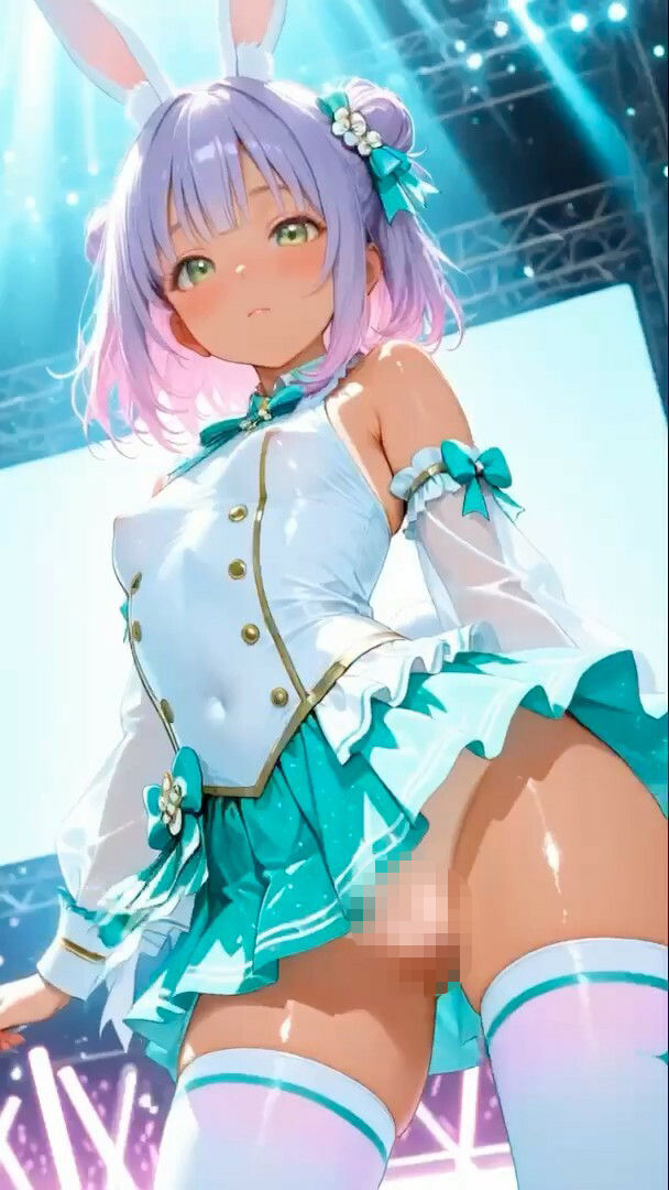 【アニメ】うさ耳アイドルダンス※モザイクなし【ダンスミュージック有り】 サンプル画像4