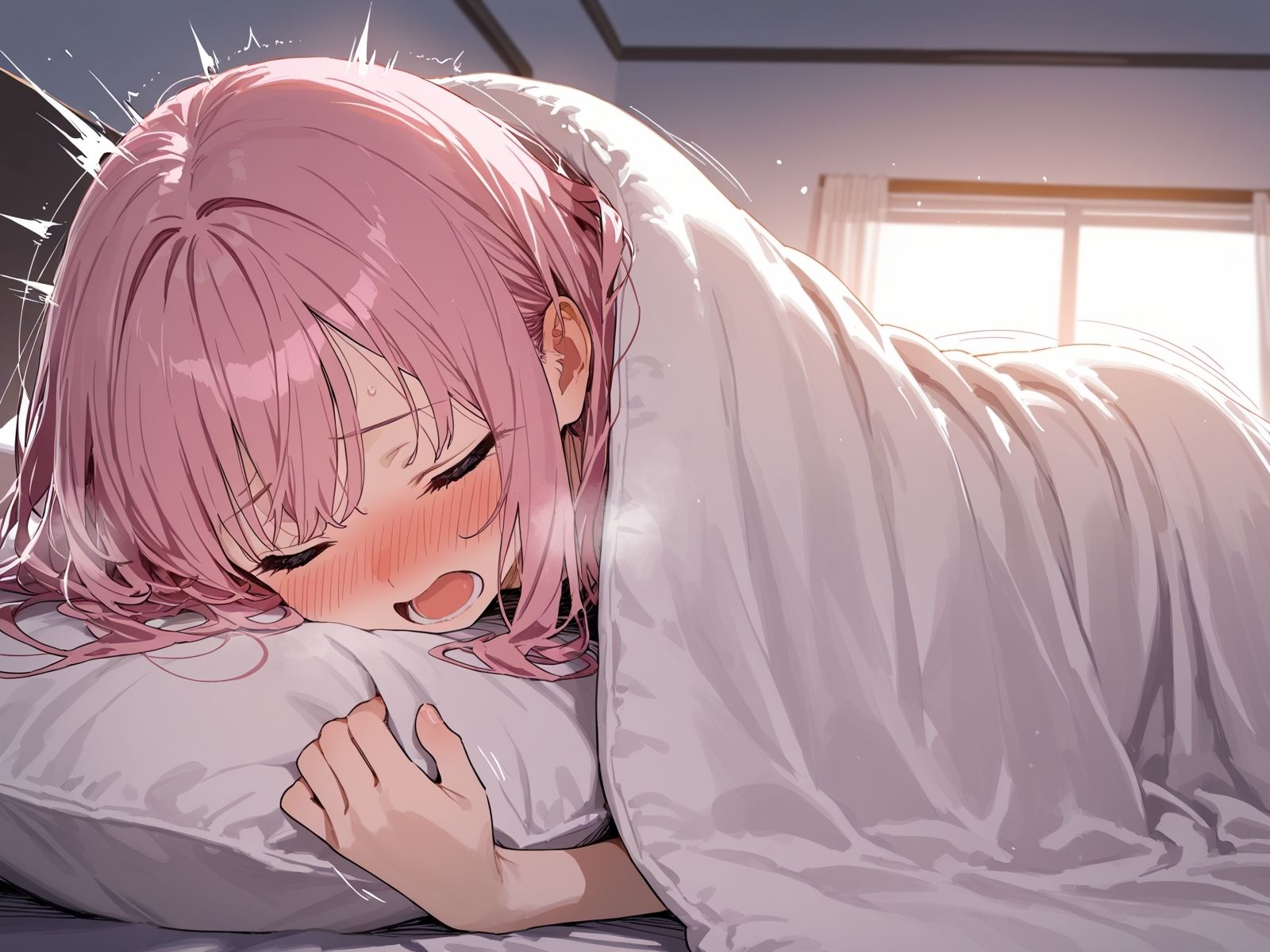 【オナニー実演】朝からオナニーしちゃった〜朝からエッチなことする女の子は嫌いですか？ サンプル画像2