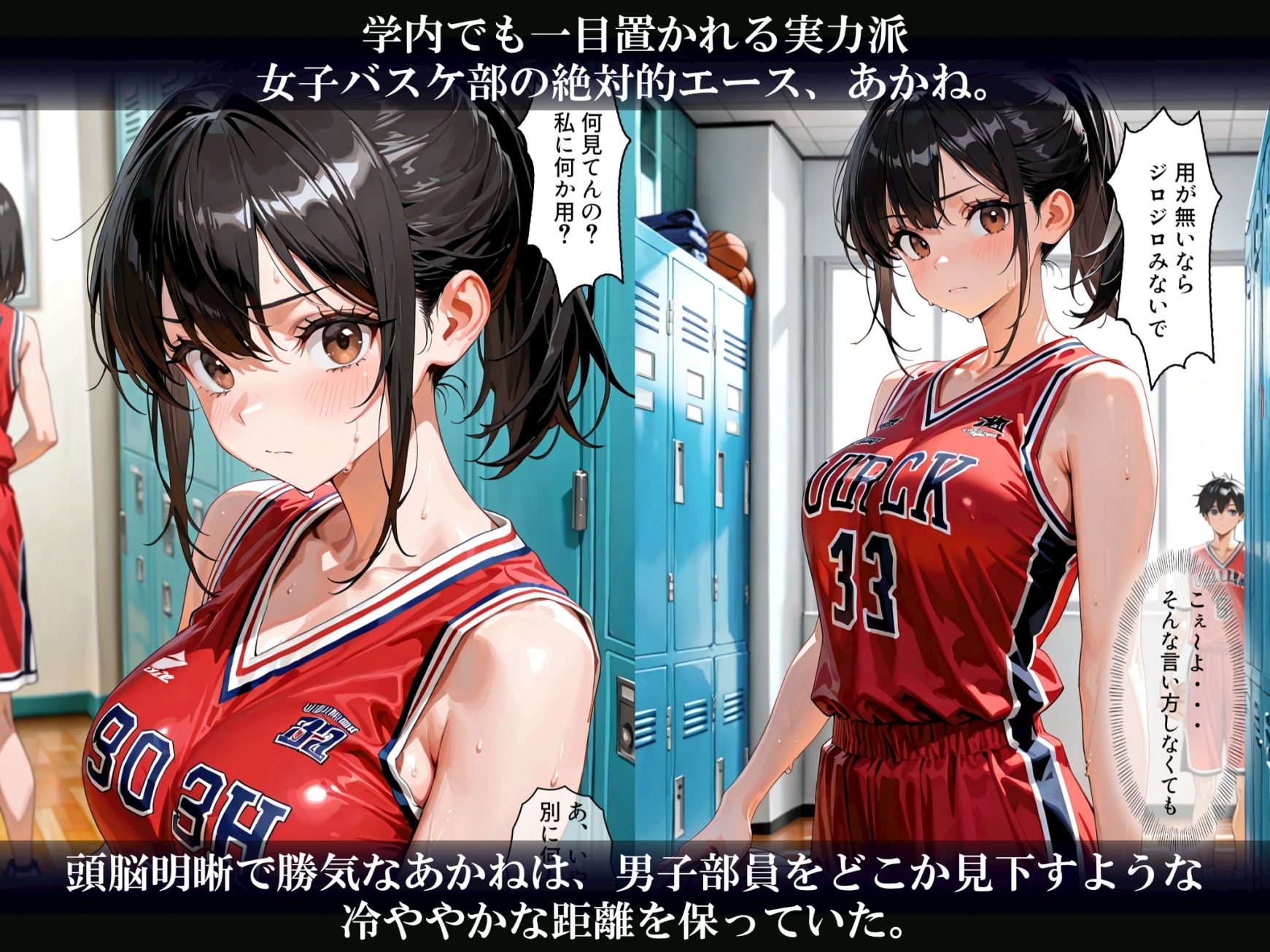 【セリフ付き】生意気女バスエース  プライド崩壊メス堕ち サンプル画像1