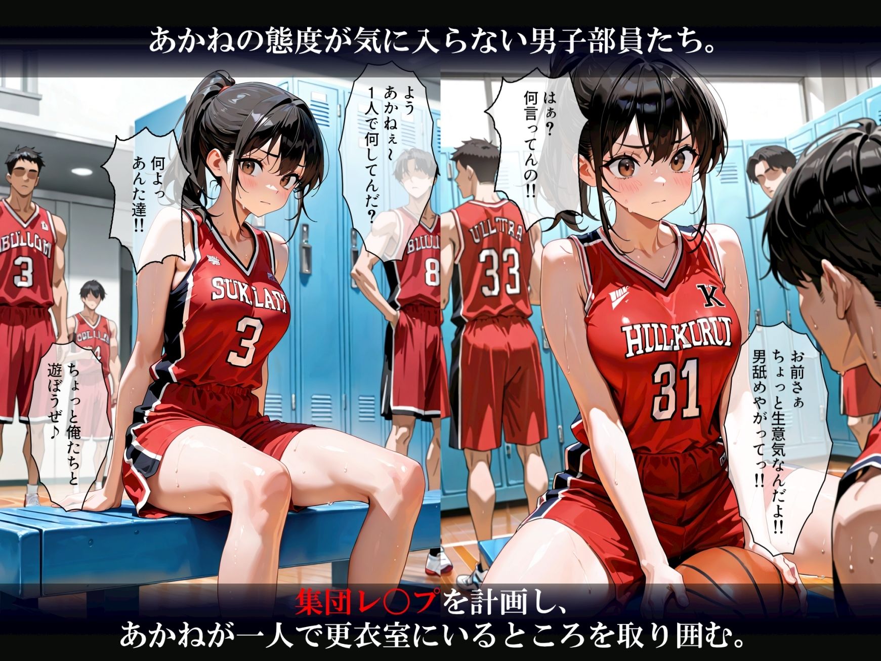 【セリフ付き】生意気女バスエース  プライド崩壊メス堕ち サンプル画像2