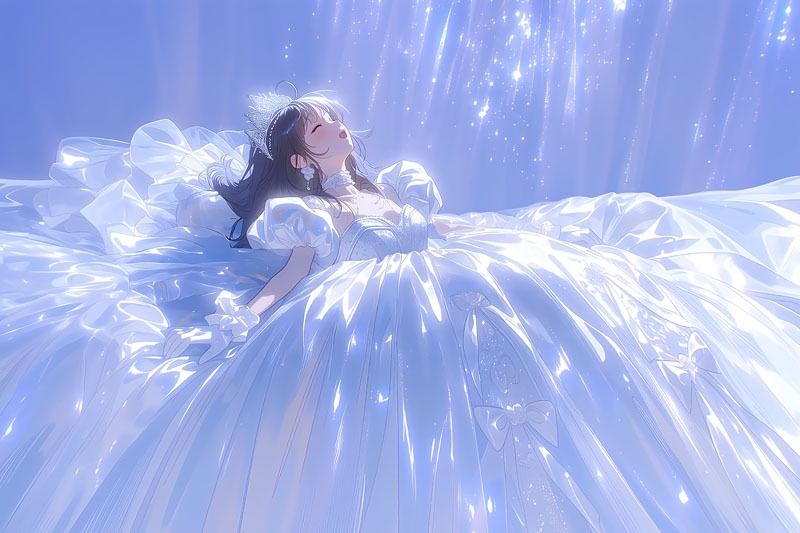 【ドレス美少女49】ツルツルドレスの中の秘め事 サンプル画像3