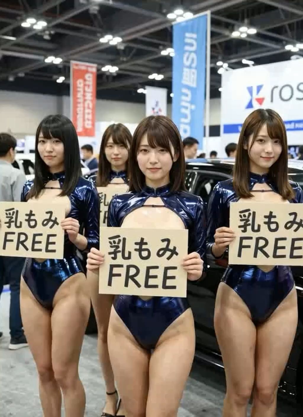 【動画】乳もみFREEモーターショー！ハイレグ美巨乳キャンギャル150人超を指名して揉み放題 サンプル画像1