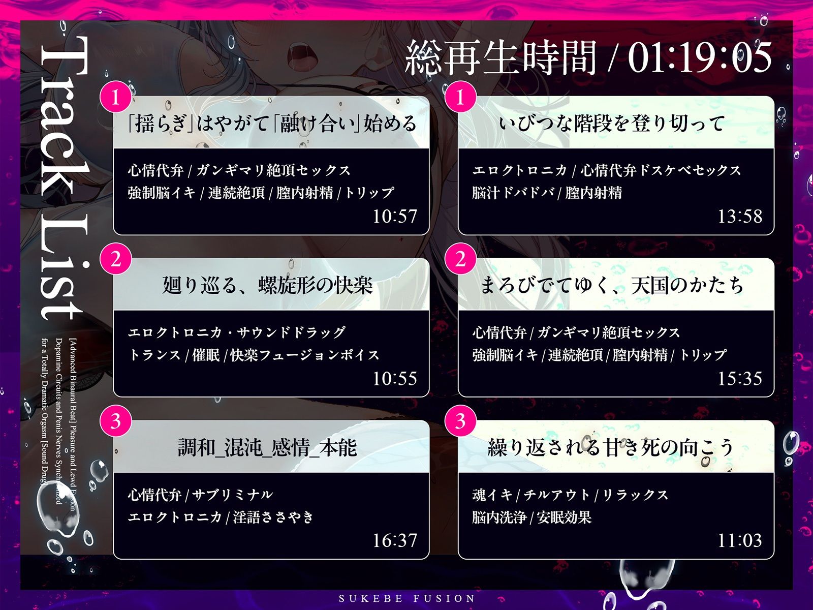 【進化系バイノーラルビート】快楽スケベフュージョン♯ドーパミン回路とおちんぽ神経が完全同期するガンギマリ絶頂。【サウンドドラッグ】 サンプル画像9