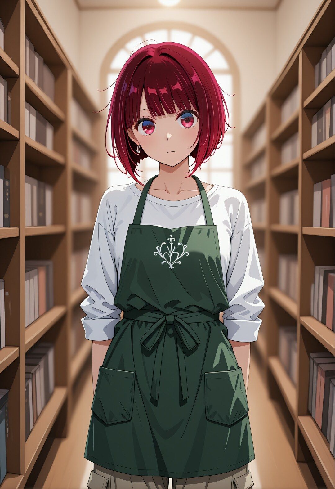 しーっ…全部見透かされてる（はーと） 有〇かなの図書館中出し孕ませ記録 サンプル画像1