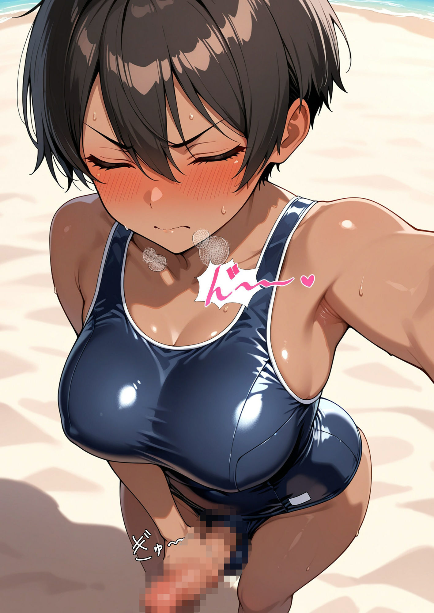 ふたなりギャルはオナりたい！ビーチ編 サンプル画像3