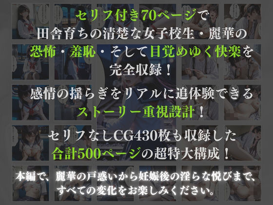 ガラガラ田舎ローカル線で痴●されたセーラー服女子校生が線路逃亡失敗で緊縛中出しされ、孕まされても淫らに腰を振り続け快楽堕ちした話【セリフ70P】 サンプル画像4